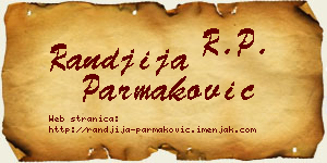 Ranđija Parmaković vizit kartica